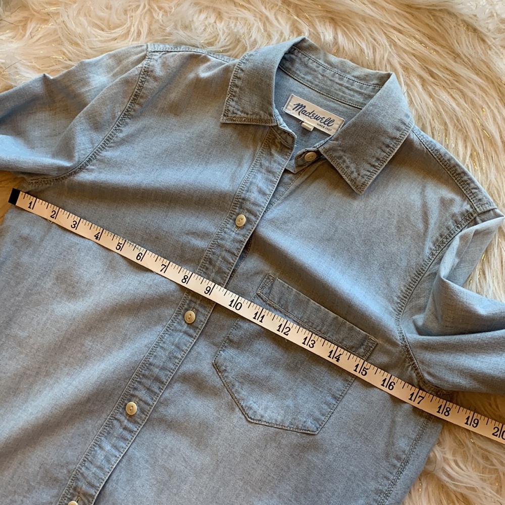Madewell Chambray ex boyfriend shirt in Buckley wash - Picture 6 of 9
